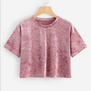 Velvet crop top